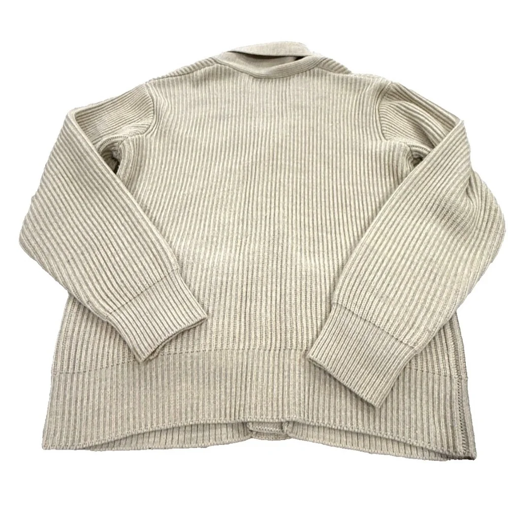 John Blair Vintage‎ Men's Cottagecore Grandpa Cowl Cardigan Sweater; Tan; Med